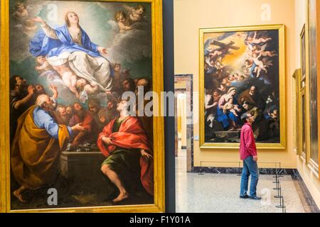 Italy, Lombardy, Milan, baroque palace Brera Pinacoteca di Brera museum of ancient art and modern inaugurated in 1809, the first table plan Carlo Francesco Nuvoloni Stock Photo