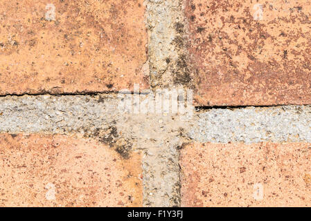 Closeup of clay tiles an outdoor terrace Stock Photo