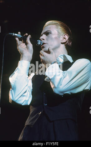 DAVID BOWIE  English musician as the Thin White Duke about 1975 Stock Photo