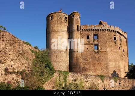 France, Loire Atlantique, Clisson castle, seigniorial dwelling towers keep Stock Photo