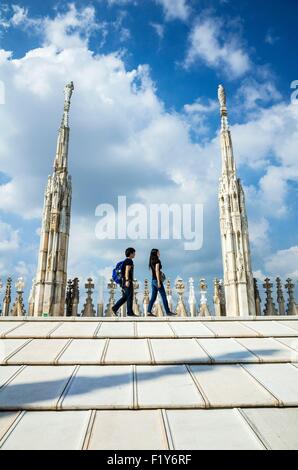 Italy, Lombardy, Milano, roof of the cathedral Stock Photo