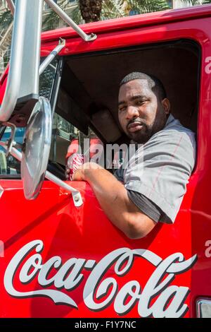 United States, Louisiana, New Orleans, delivering Coca Cola Stock Photo