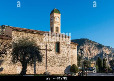 France, Alpes Maritimes, Beaulieu sur Mer, Sancta Maria de Olivo chapel Stock Photo