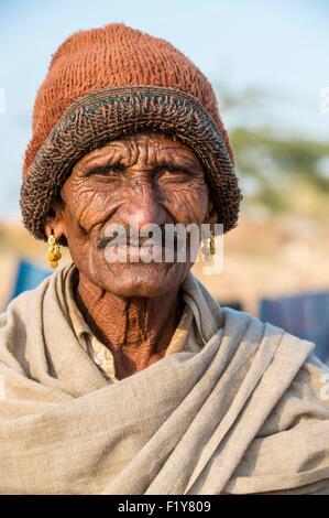 India, Rajasthan state, Jaisalmer, gipsy village Stock Photo