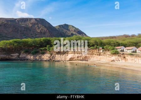 Tarrafal beach in Santiago island in Cape Verde - Cabo Verde Stock Photo