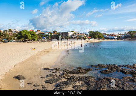 Tarrafal beach in Santiago island in Cape Verde - Cabo Verde Stock Photo