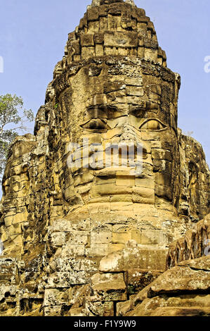 Angkor Wat, Siem Reap, Cambodia, ruins, ancient buildings, jungle, palm trees, Khmer, Suryavarman, Jayavarman, history, Bayon Stock Photo