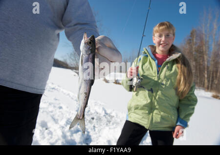 Ice fishing girl hi-res stock photography and images - Alamy