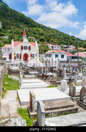 St. Paul Conversion Church in Windwardside, Saba Stock Photo