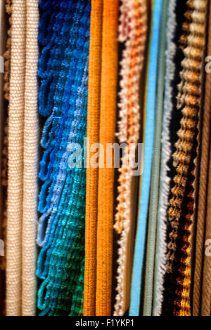 Layers of coloured cloth Stock Photo