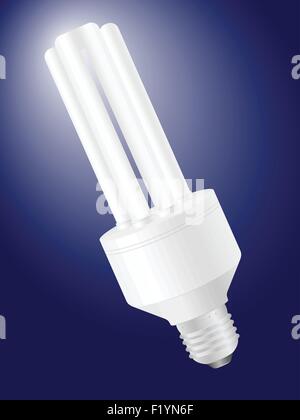 energy saving light bulb vector illustration isolated on white ...
