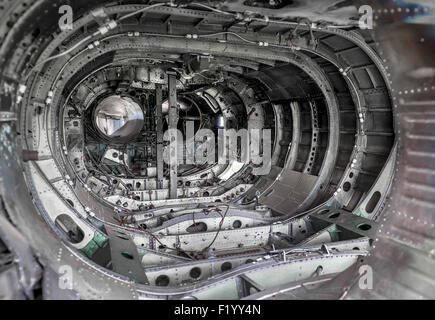 Inside of a engine bay Stock Photo
