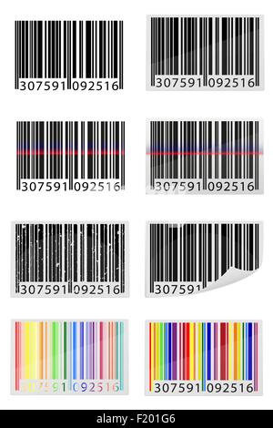 set icons barcode vector illustration isolated on white background Stock Vector