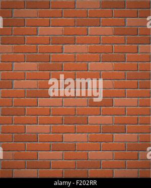 wall of red brick seamless background vector illustration Stock Vector