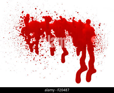 Blood drips and splatter. Stock Photo