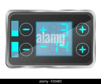 electronic temperature control of the refrigerator vector illustration isolated on white background Stock Vector