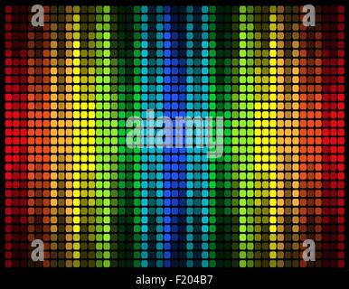 abstract multicolored graphic equalizer vector illustration isolated on black background Stock Vector