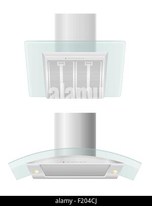 extractor hood for kitchen vector illustration isolated on white background Stock Vector