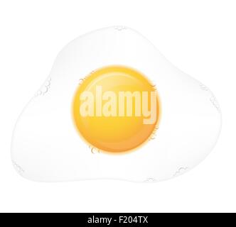 fried egg vector illustration isolated on white background Stock Vector