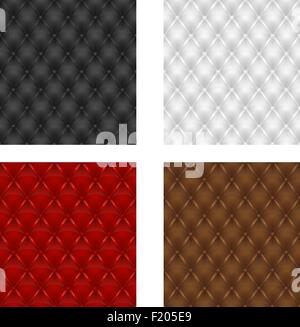 set multicolored leather upholstery seamless background vector illustration Stock Vector