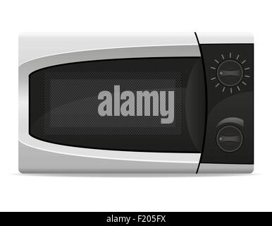 microwave oven with mechanical control vector illustration isolated on white background Stock Vector