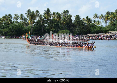 Nehru trophy snake boat race during onam celebration in Alleppey, Alappuzha,Kerala. Stock Photo