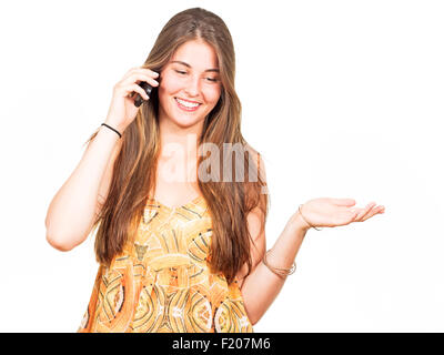 junge Frau telefoniert Stock Photo