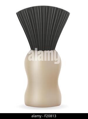 shaving brush vector illustration isolated on white background Stock Vector