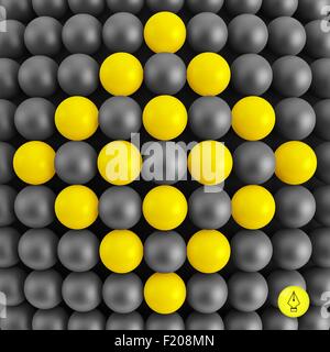 Abstract technology background with balls. Spheric pattern. 3d vector illustration. Stock Vector