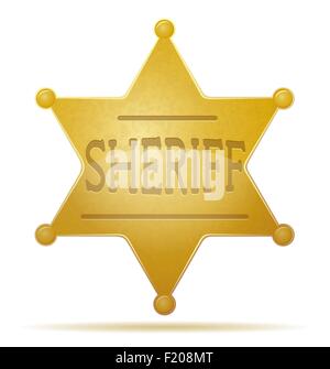 star sheriff vector illustration isolated on white background Stock Vector