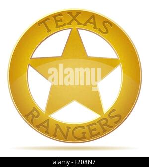 star texas ranger vector illustration isolated on white background Stock Vector
