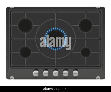 surface for gas stove vector illustration isolated on white background Stock Vector