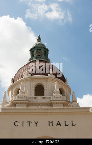 Tiled dome and cupola on the City Hall, Pasadena, California, USA. Stock Photo