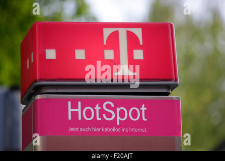 Markenname: 'Deutsche Telekom AG Hotspot', Berlin. Stock Photo