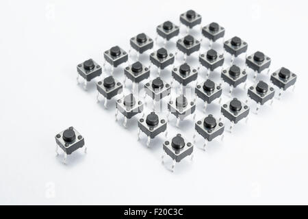 Microswitch isolated on white Stock Photo