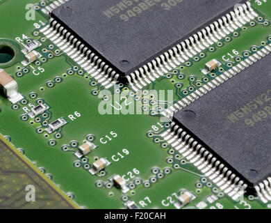 Electronic device. Printed circuit board Stock Photo