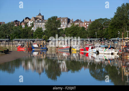 Fishing harbour on the River Rother, Rye, East Sussex, England, United Kingdom, Europe Stock Photo