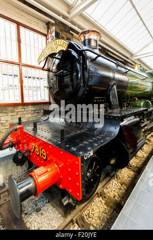 7819 Hinton Manor built 1939 is a Great Western Railway locomotive part of the Manor Class. Old Swindon railway works. Britain Stock Photo