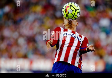 SPAIN, Madrid:Atletico de Madrid's French forward Antoine Griezmann during the Spanish League 2015/16 match Stock Photo