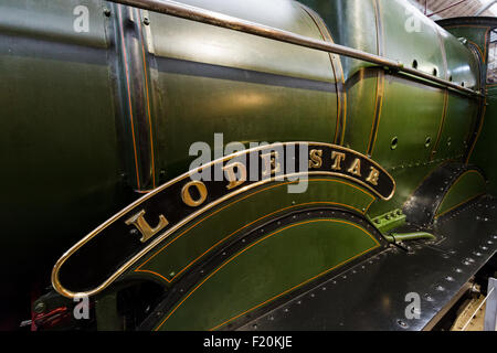 GWR 4000 Class 4003 Lode Star is a Great Western Railway locomotive and was built in 1907.  Old Swindon railway works. Britain Stock Photo