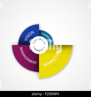 Presentation template and business management concept. Can be used for workflow layout, banner, diagram, number options, step up Stock Photo