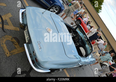 A 1964 Corvette Sting Ray Convertible at a car show. Stock Photo