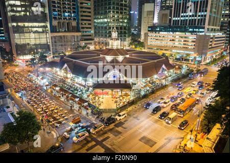 Singapore, Centre District, Lau Pa Sat food center Stock Photo