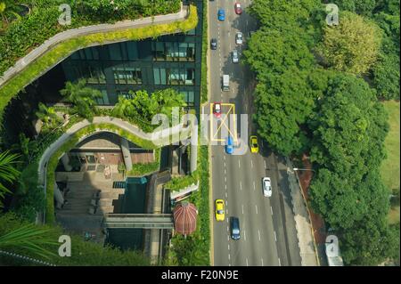 Singapore, Park Royal hotel by Woha singapourian architectur studio Stock Photo