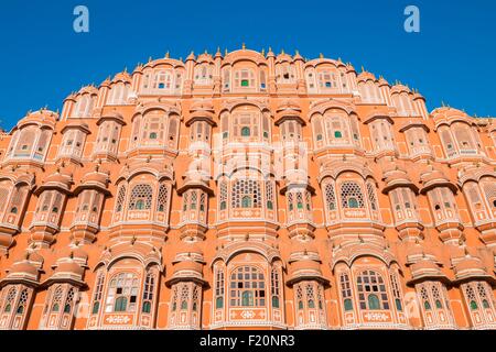 India, Rajasthan state, Jaipur, the Palace of Winds Hawa Mahal was built in 1799 Stock Photo