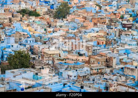 India, Rajasthan state, Jodhpur, the blue city Stock Photo