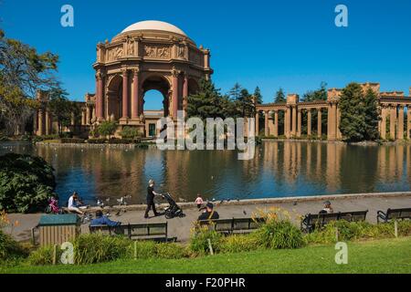 United States, California, San Francisco, Marina District, Palace of Fine Arts Stock Photo