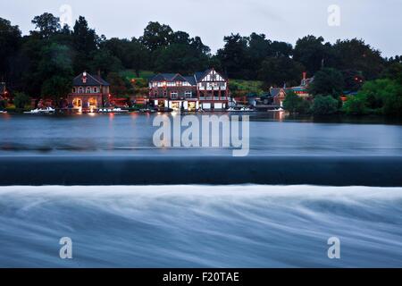 United States, Pennsylvania, Philadelphia, Boathouse Row, Schuylkill River Stock Photo