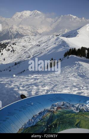 France, Haute-Savoie, Megeve in winter Stock Photo