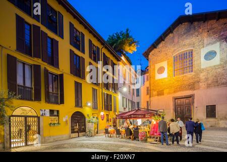 Italy, Lombardy, Milan, restaurant street via Marco Formentini Mengoni Stock Photo